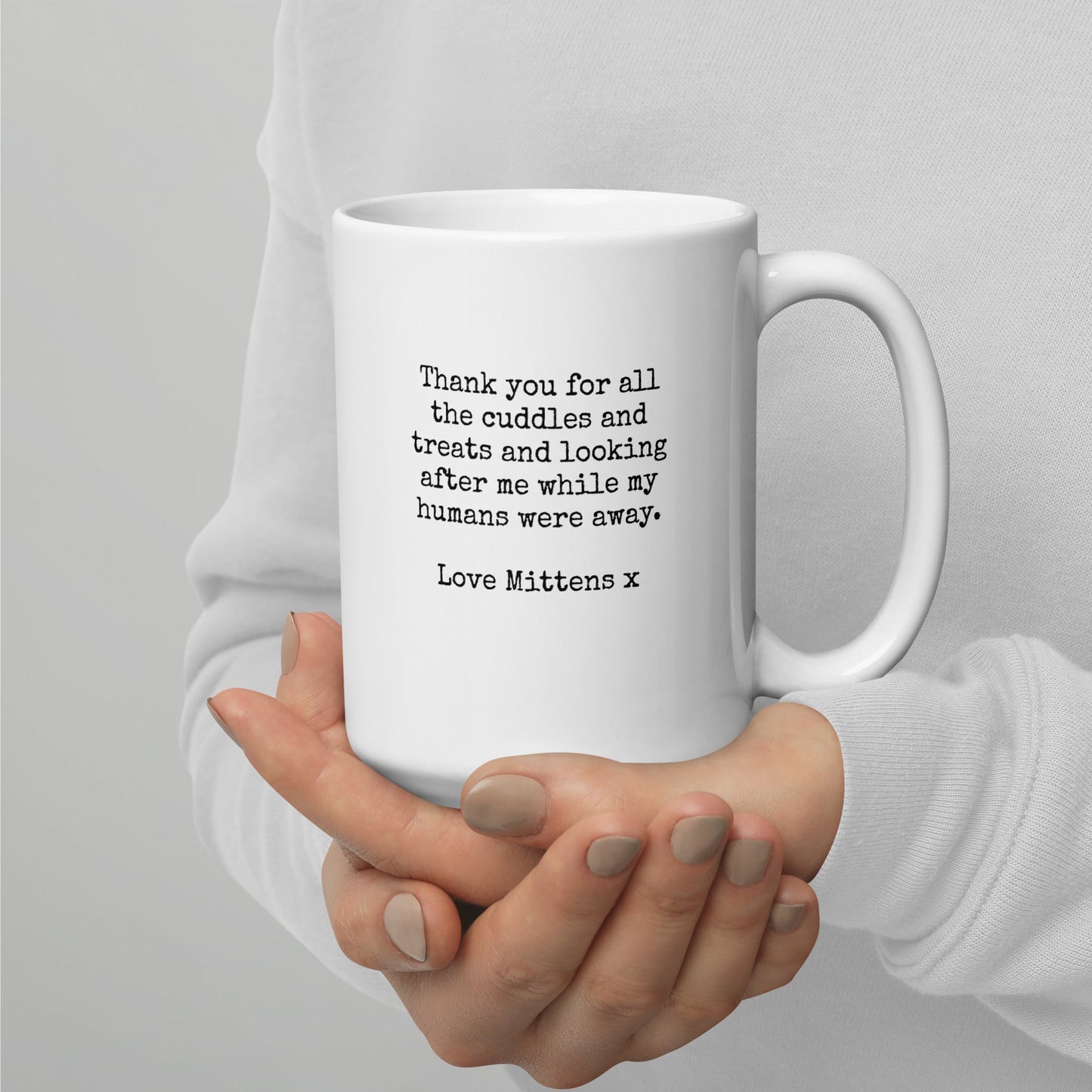 Cat Sitter Illustration Mug - Hi Doggi