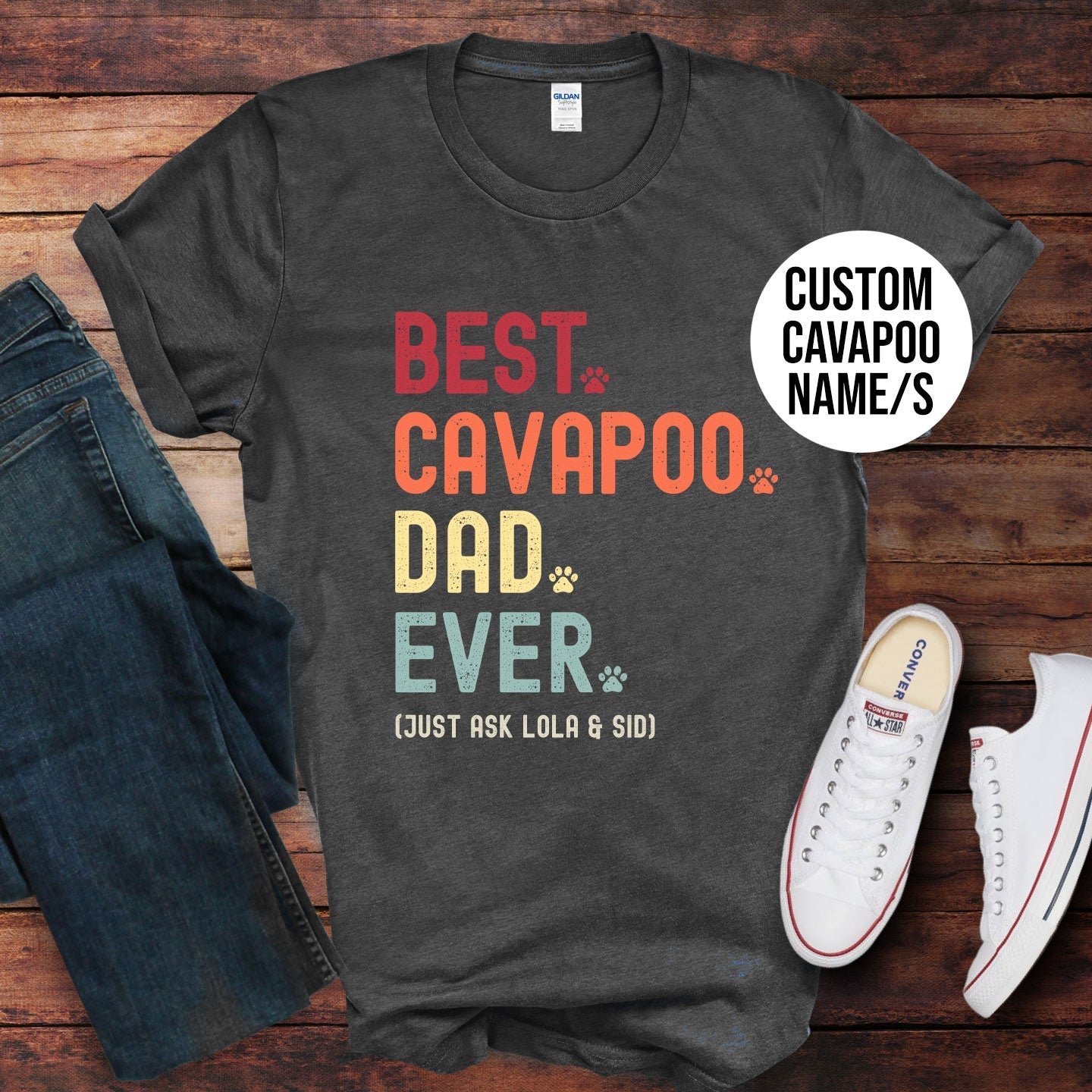 Cavapoo Dad Just Ask Shirt - Hi Doggi