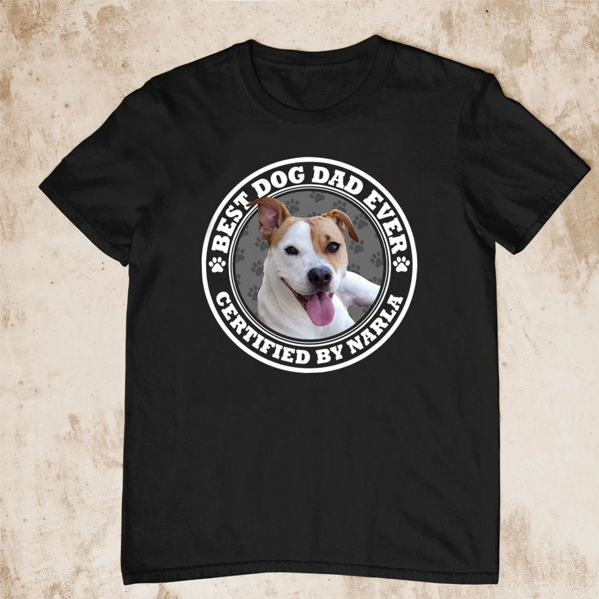 Certified Best Dog Dad Photo Shirt - Hi Doggi