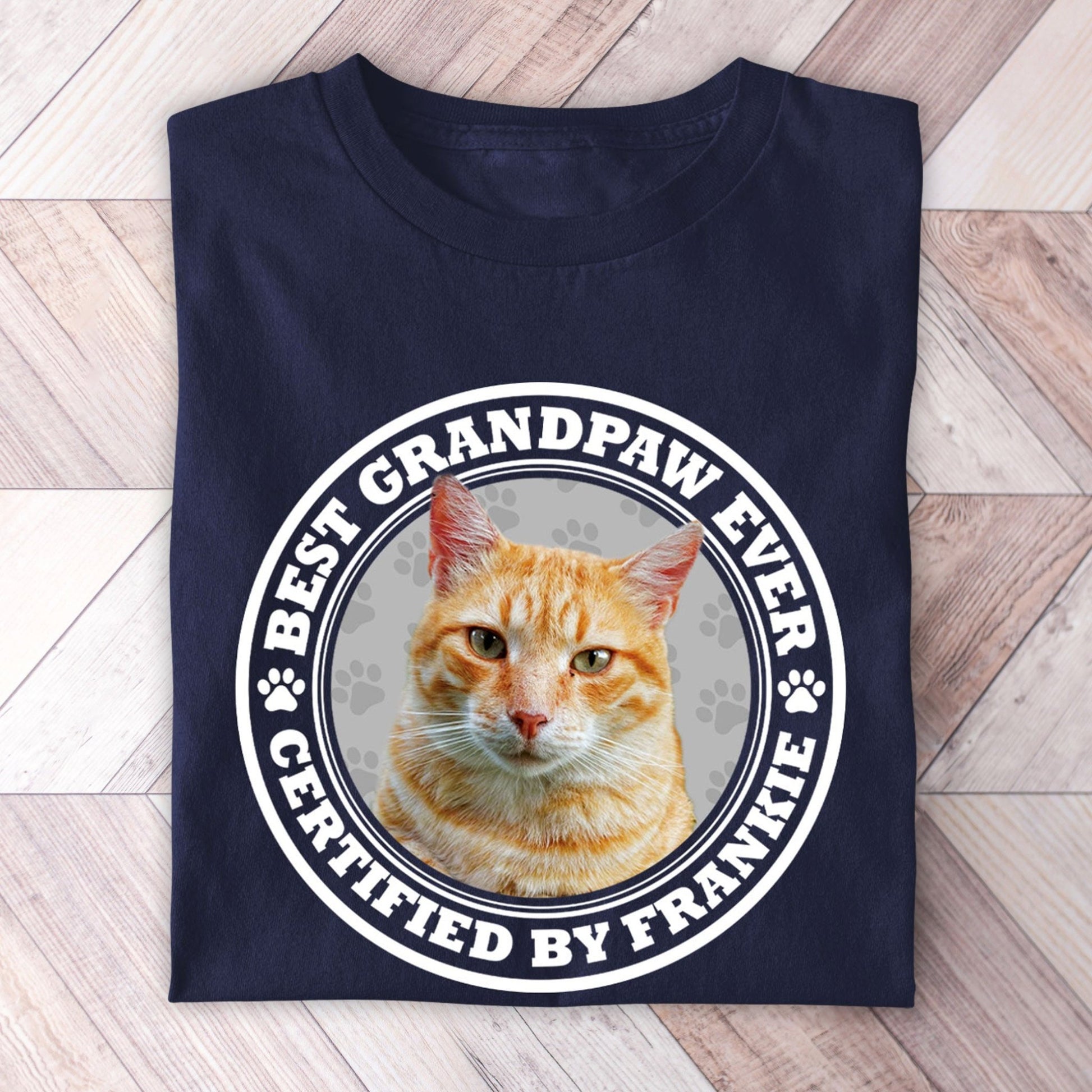 Certified Best Grandpaw Photo Shirt - Hi Doggi