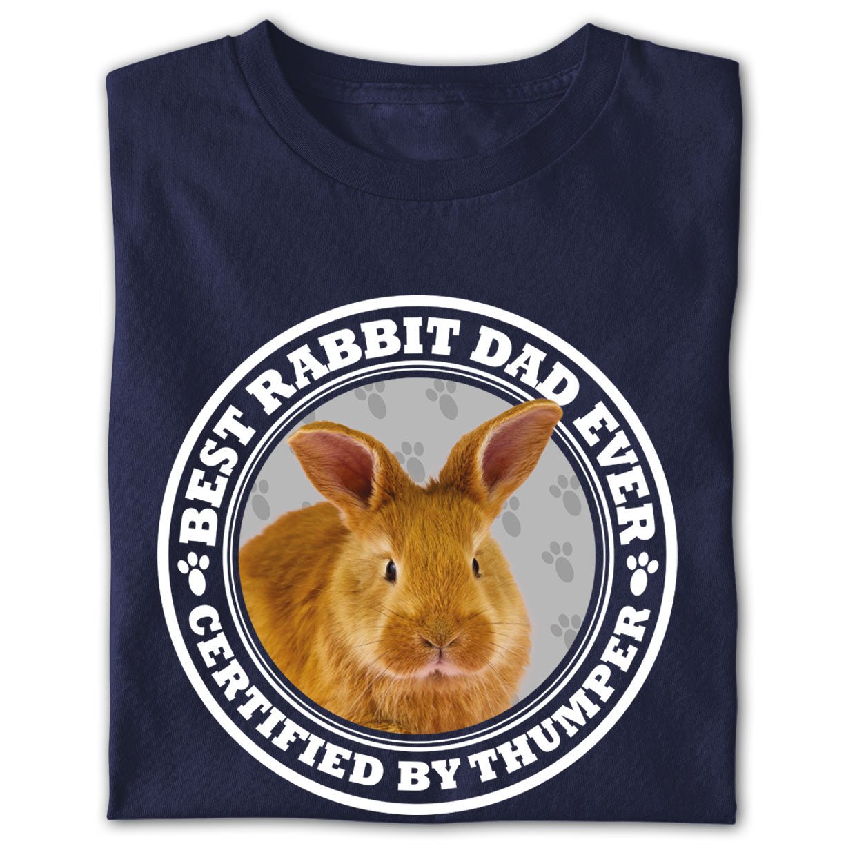 Certified Best Rabbit Dad Photo Shirt - Hi Doggi