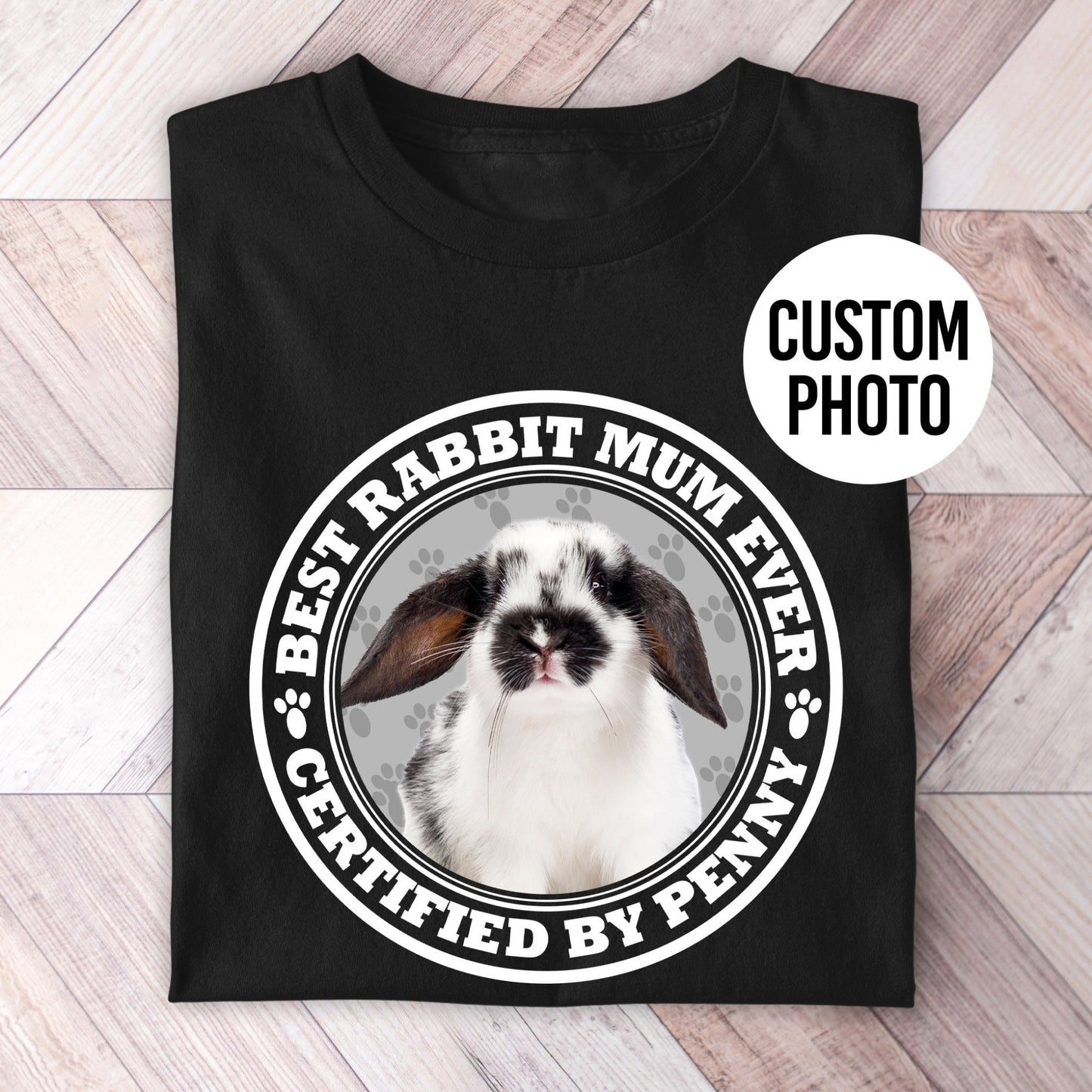 Certified Best Rabbit Mum Photo Shirt - Hi Doggi