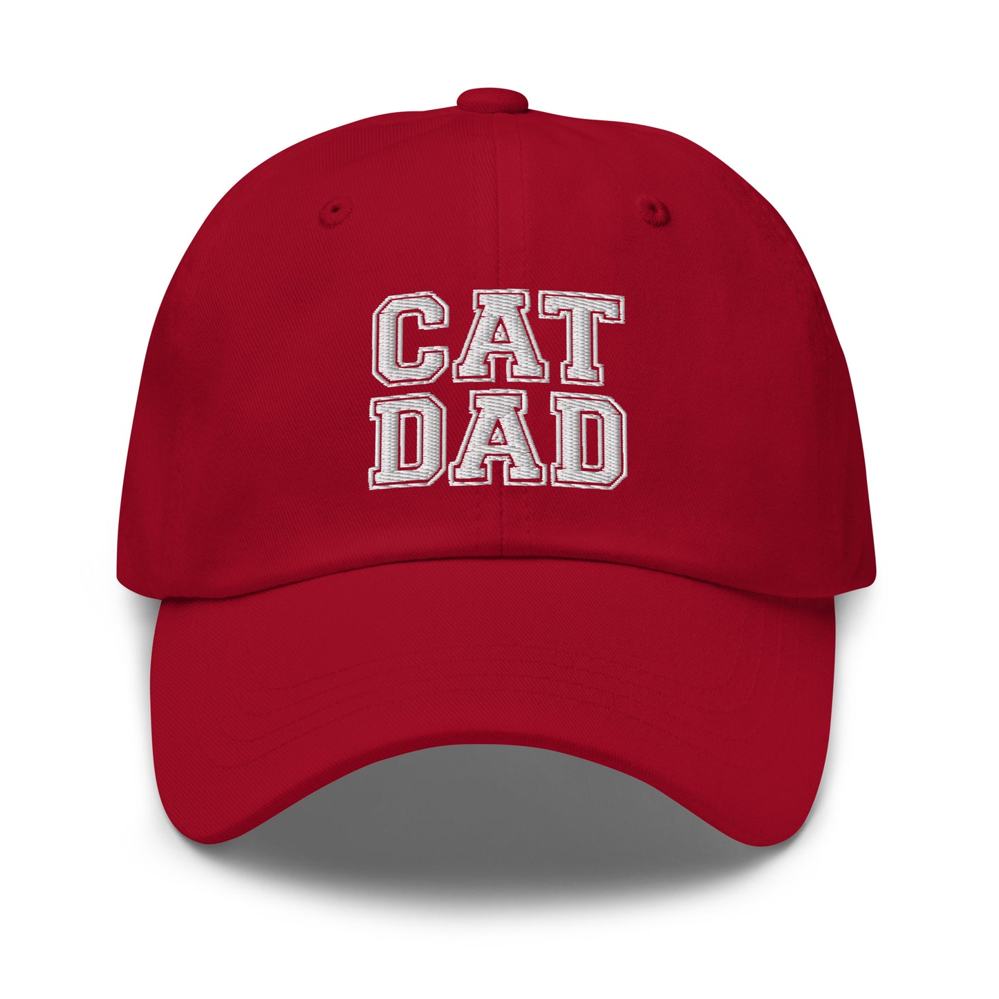 Cat Dad Embroidered Varsity Cap