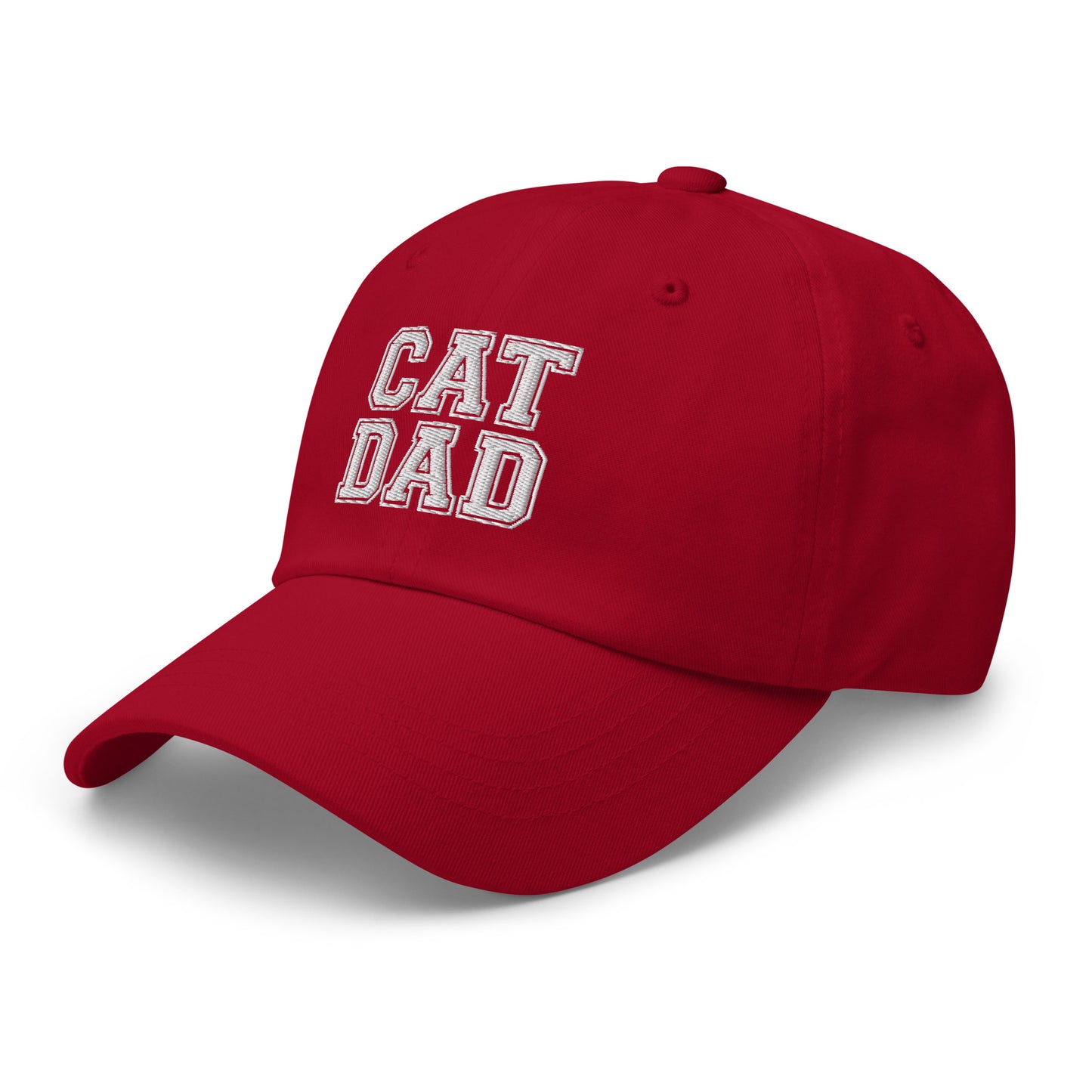 Cat Dad Embroidered Varsity Cap