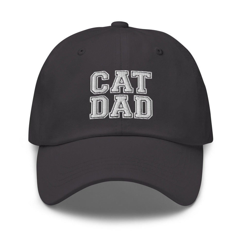 Cat Dad Embroidered Varsity Cap