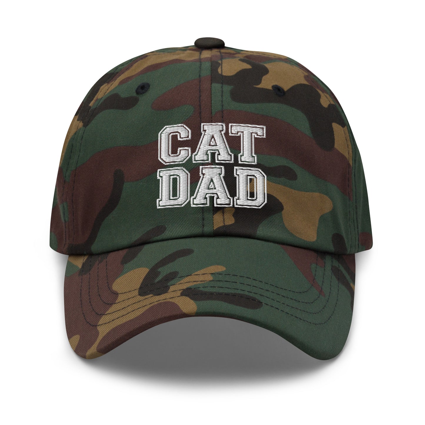 Cat Dad Embroidered Varsity Cap