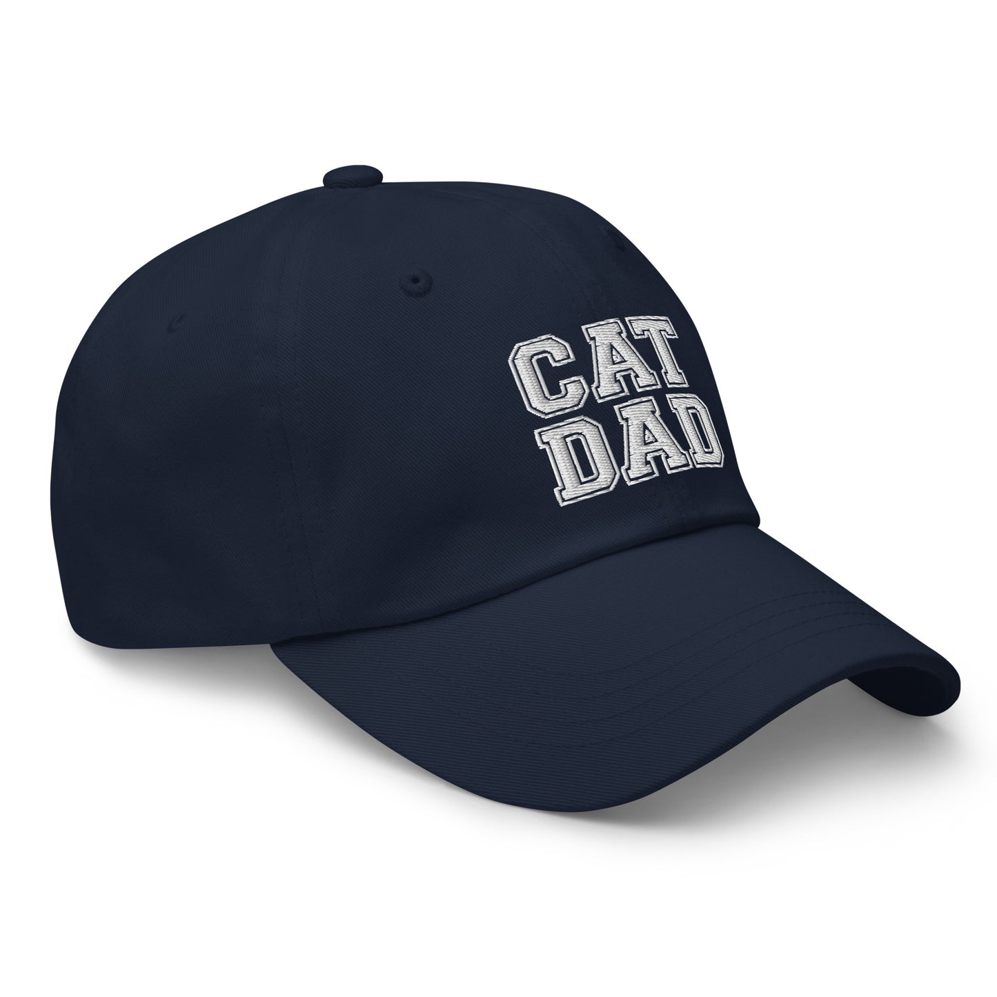 Cat Dad Embroidered Varsity Cap