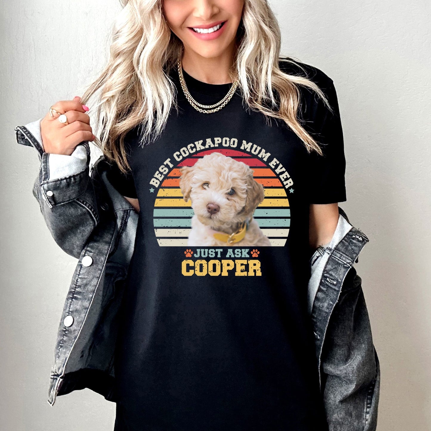 Cockapoo Mum Photo Retro Shirt - Hi Doggi