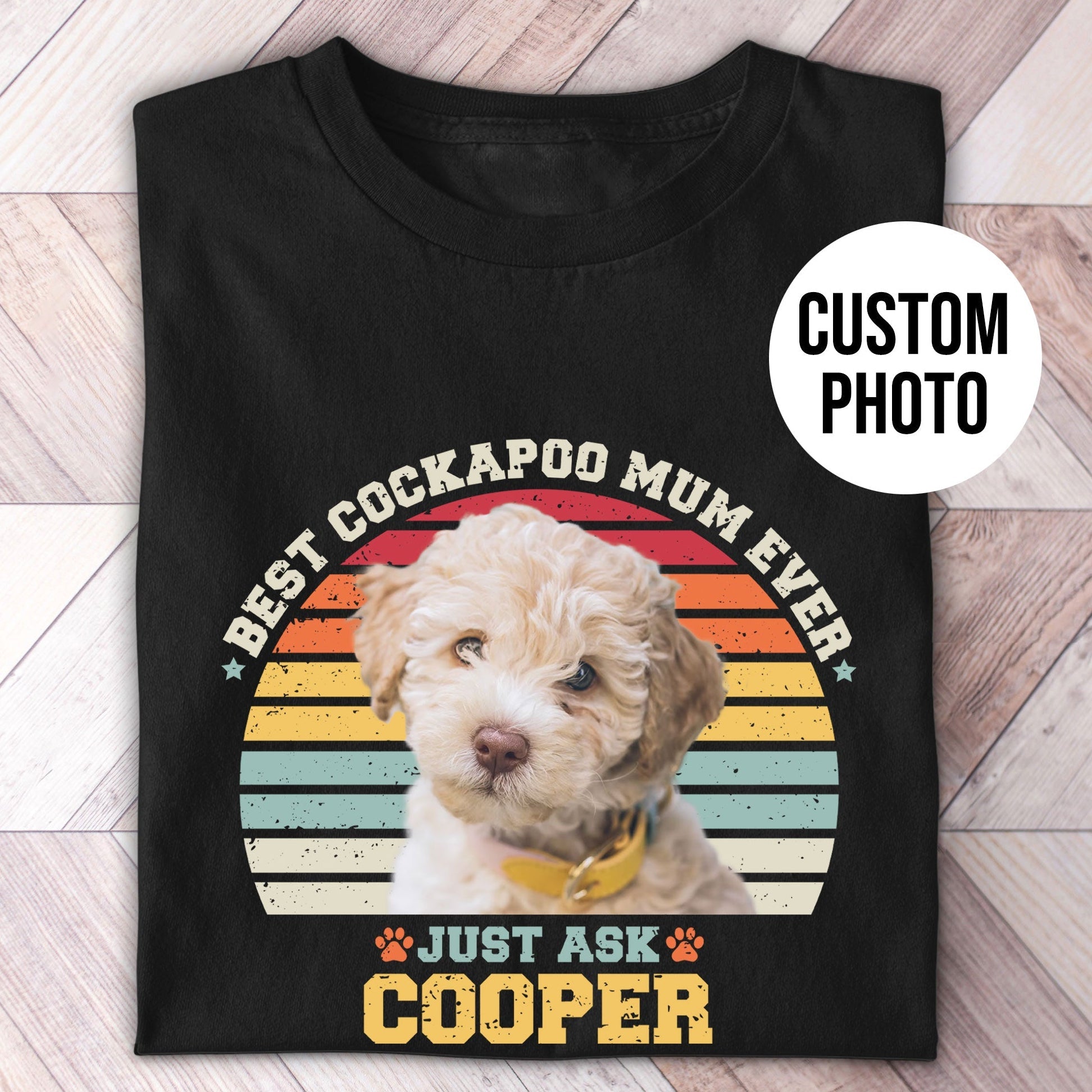 Cockapoo Mum Photo Retro Shirt - Hi Doggi