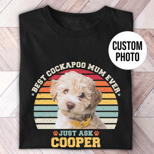 Cockapoo Mum Photo Retro Shirt - Hi Doggi