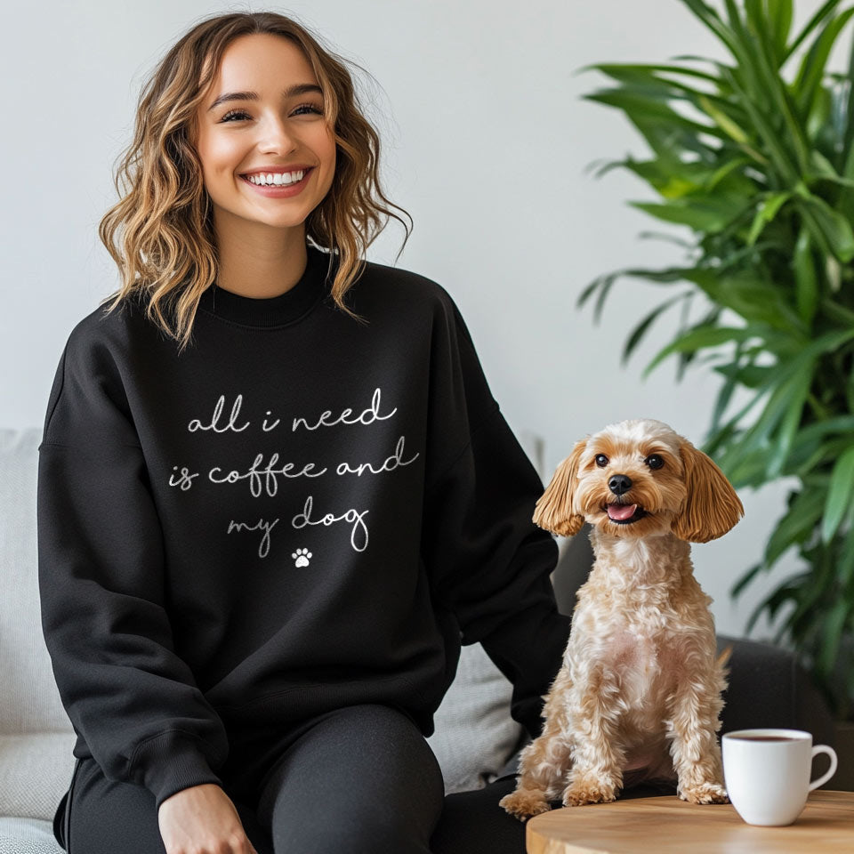 Coffee and my Dog Sweatshirt