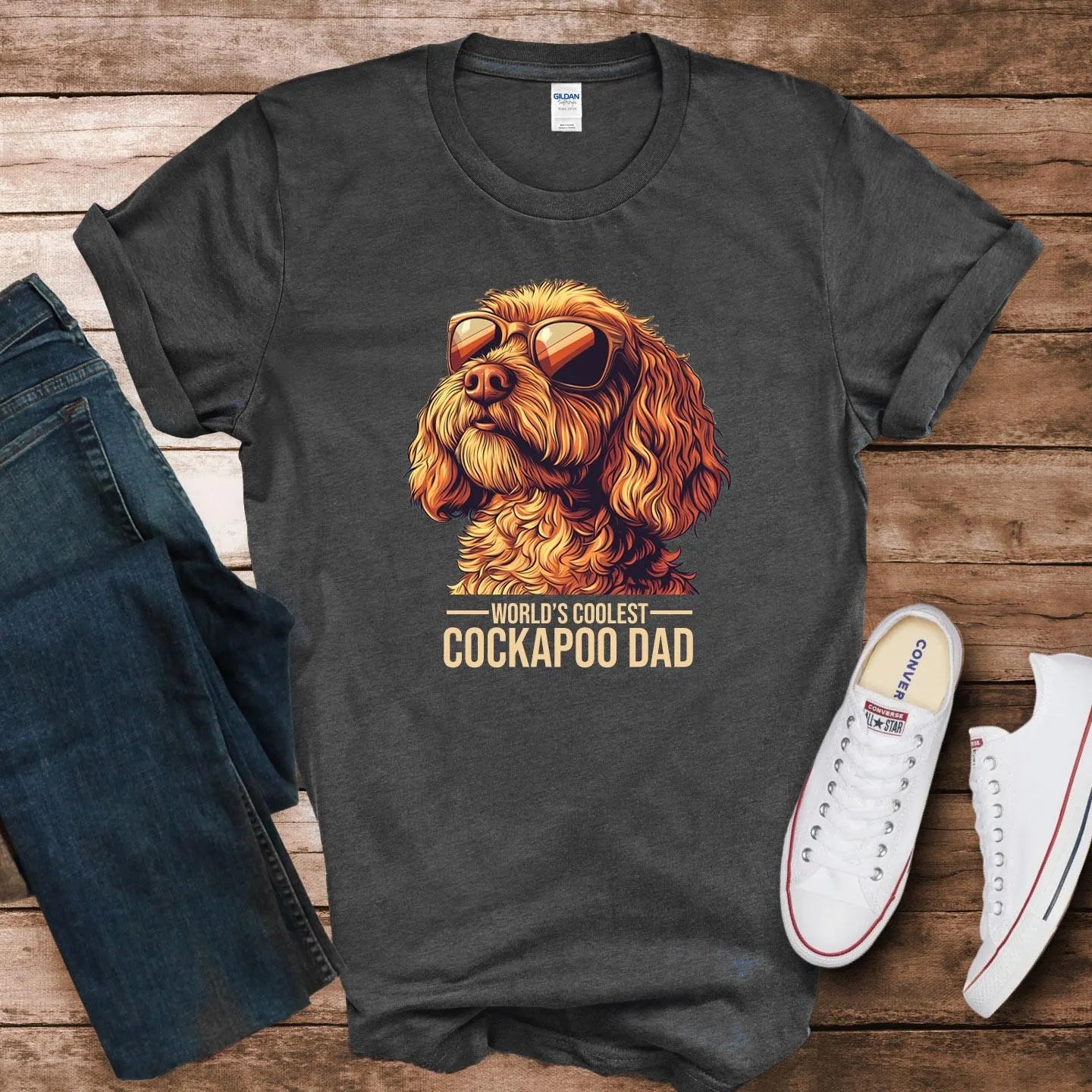 Coolest Cockapoo Dad Shirt - Hi Doggi