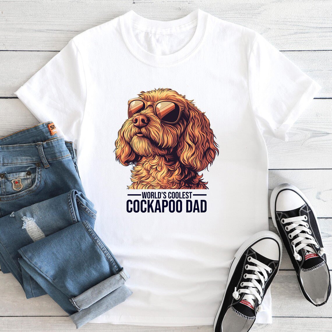 Coolest Cockapoo Dad Shirt - Hi Doggi