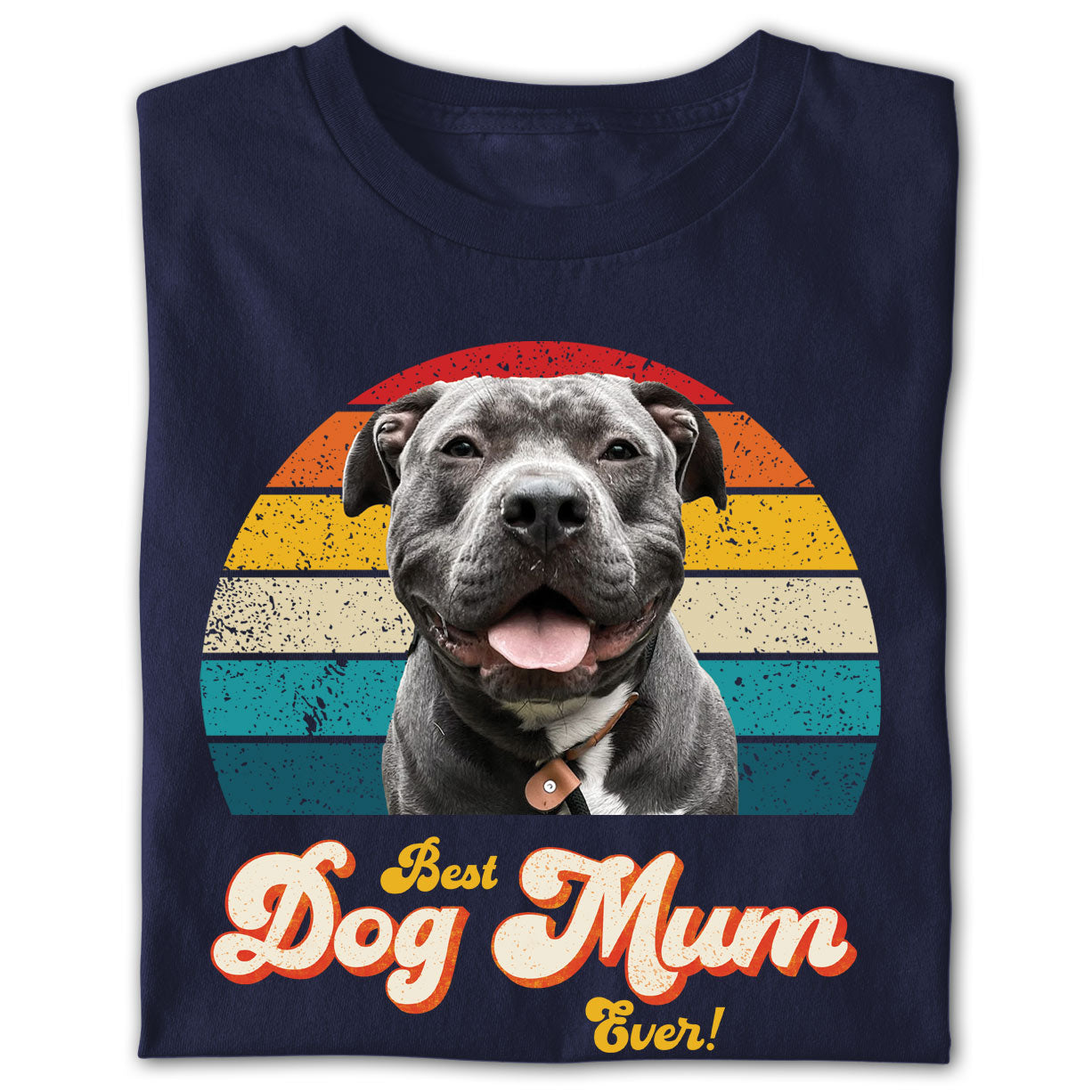 Dog Mum Photo Retro Shirt