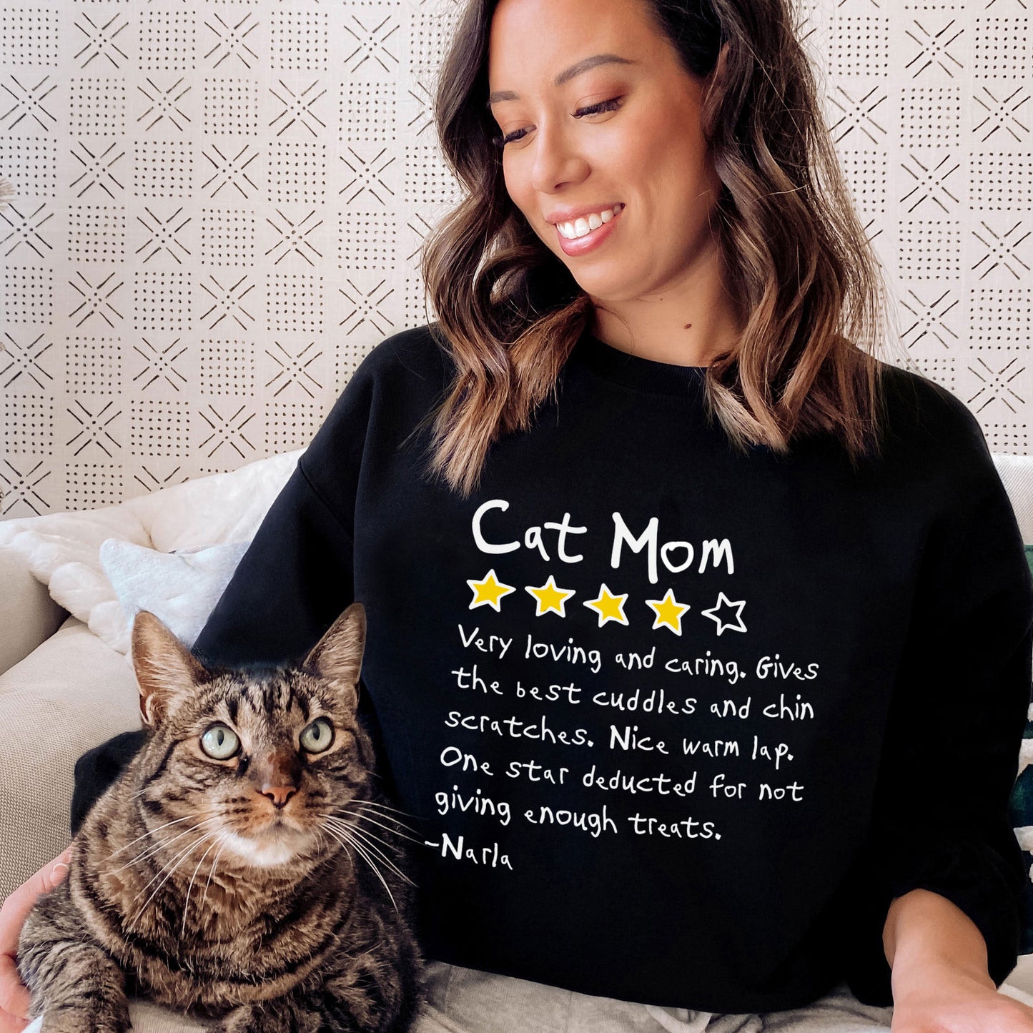 Cat Mom Review Sweatshirt