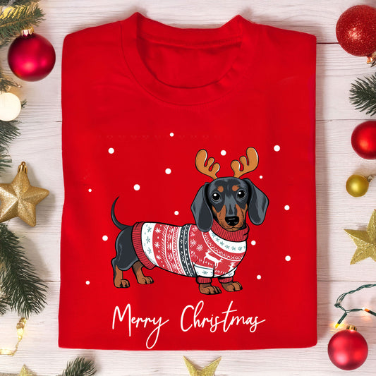 Dachshund Reindeer Christmas Shirt