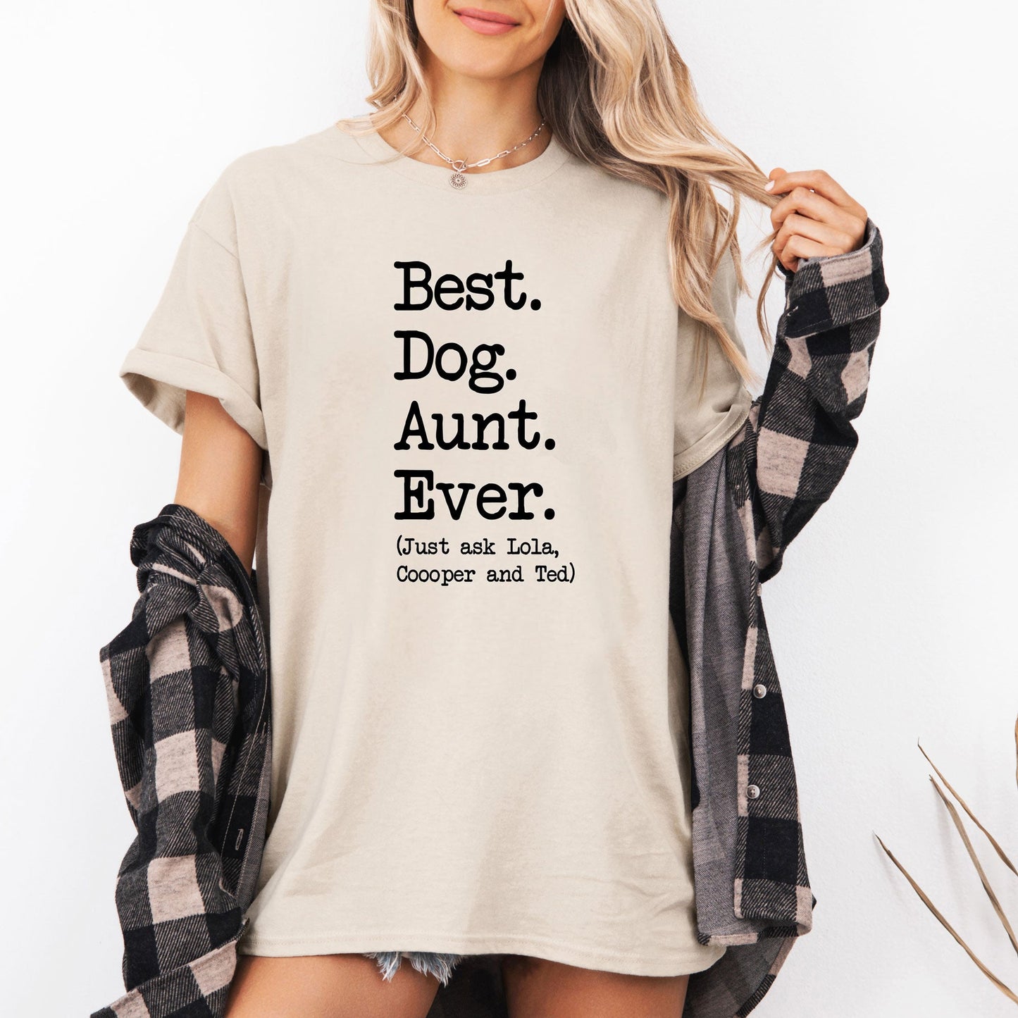 Dog Aunt/Auntie Type Shirt - Hi Doggi