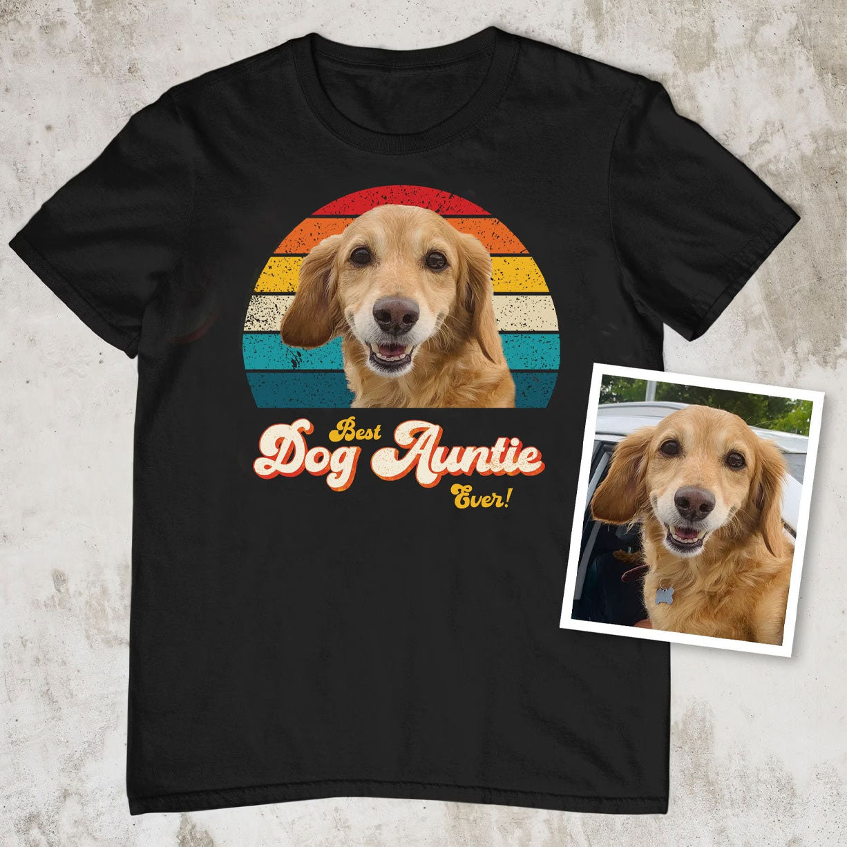 Dog Aunt/Auntie Photo Retro Shirt