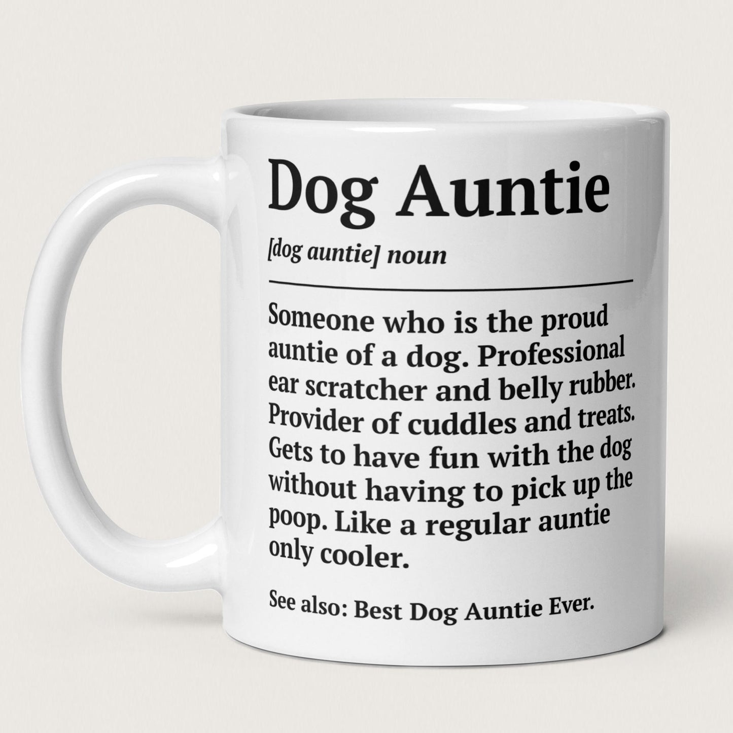 dog auntie definition funny mug