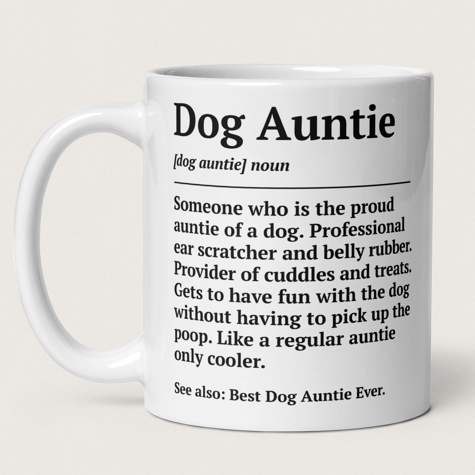 dog auntie definition funny mug