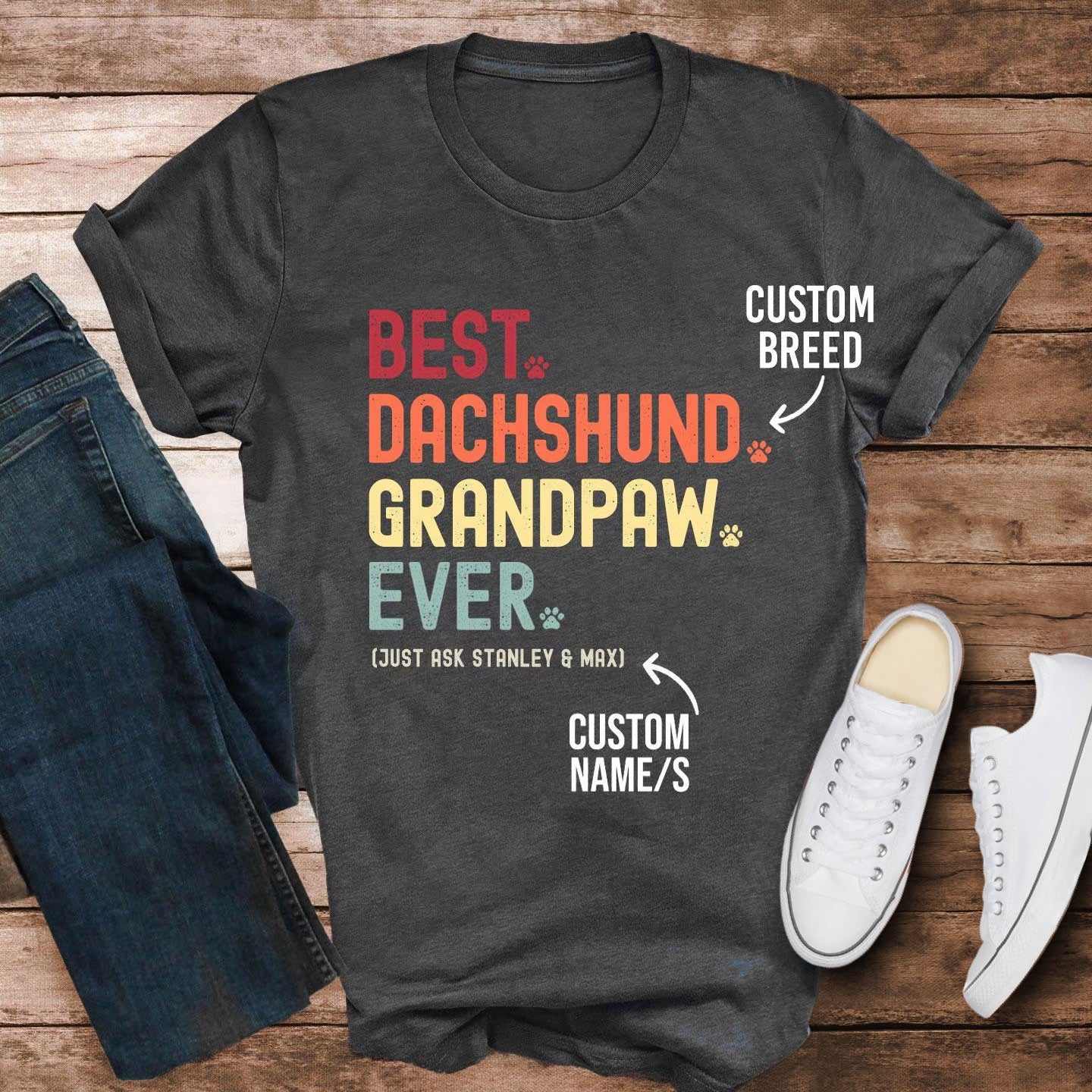 Dog Breed Grandpaw Just Ask Shirt - Hi Doggi