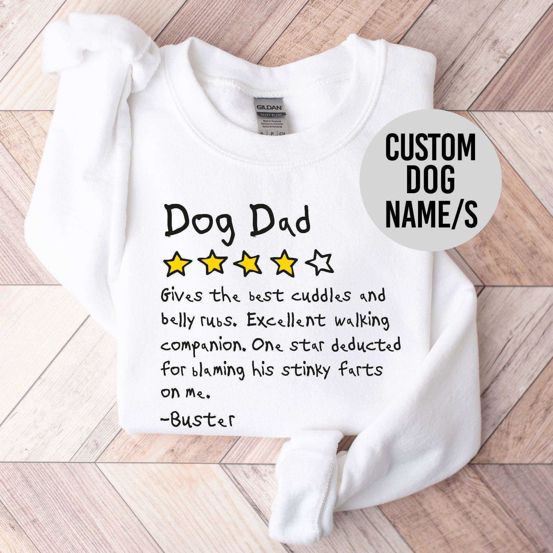 Dog Dad Review Sweatshirt - Hi Doggi