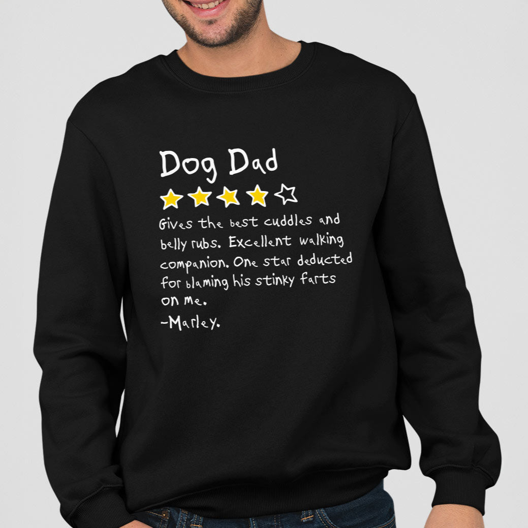 Dog Dad Review Sweatshirt - Hi Doggi