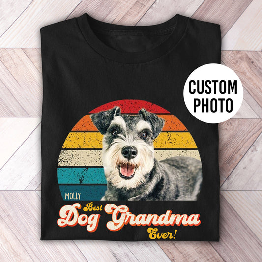 Dog Grandma/Nana Photo Retro Shirt