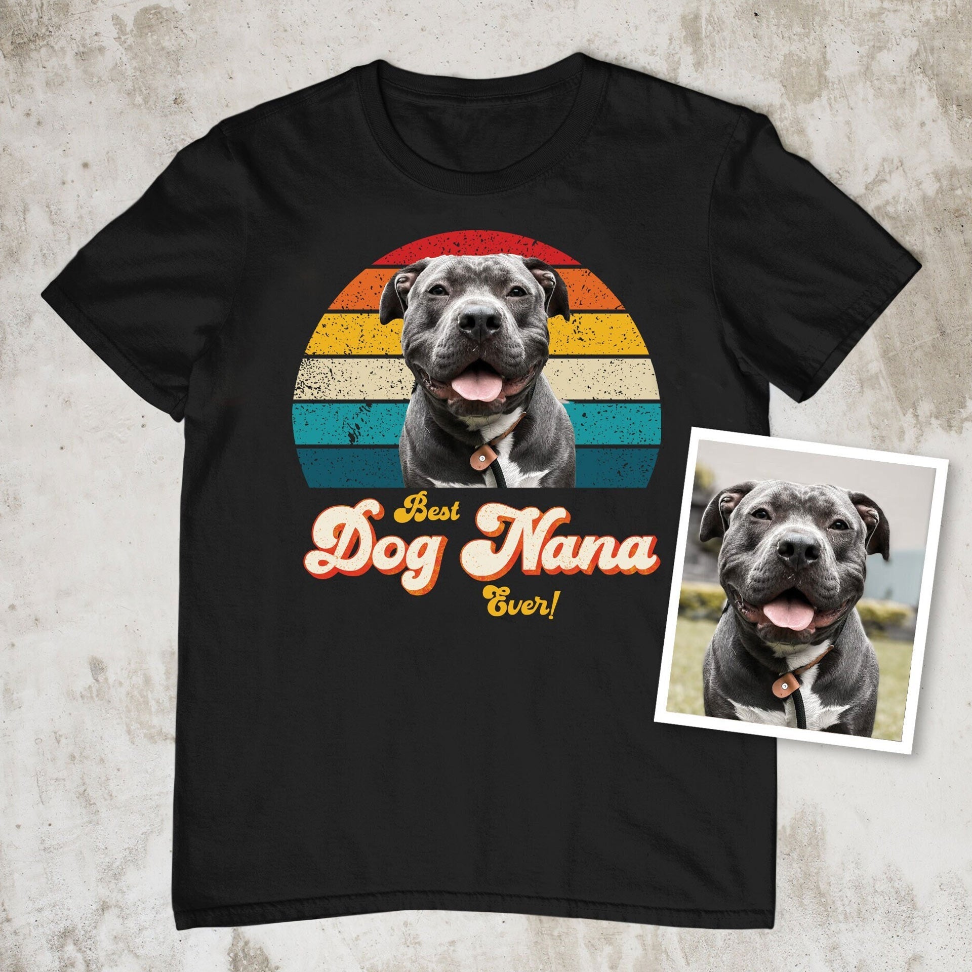 Dog Grandma/Nana Photo Retro Shirt - Hi Doggi