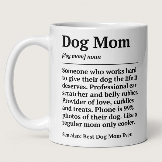 dog mom definition mug