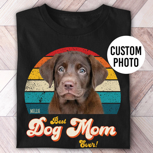 Dog Mom Photo Retro Shirt - Hi Doggi
