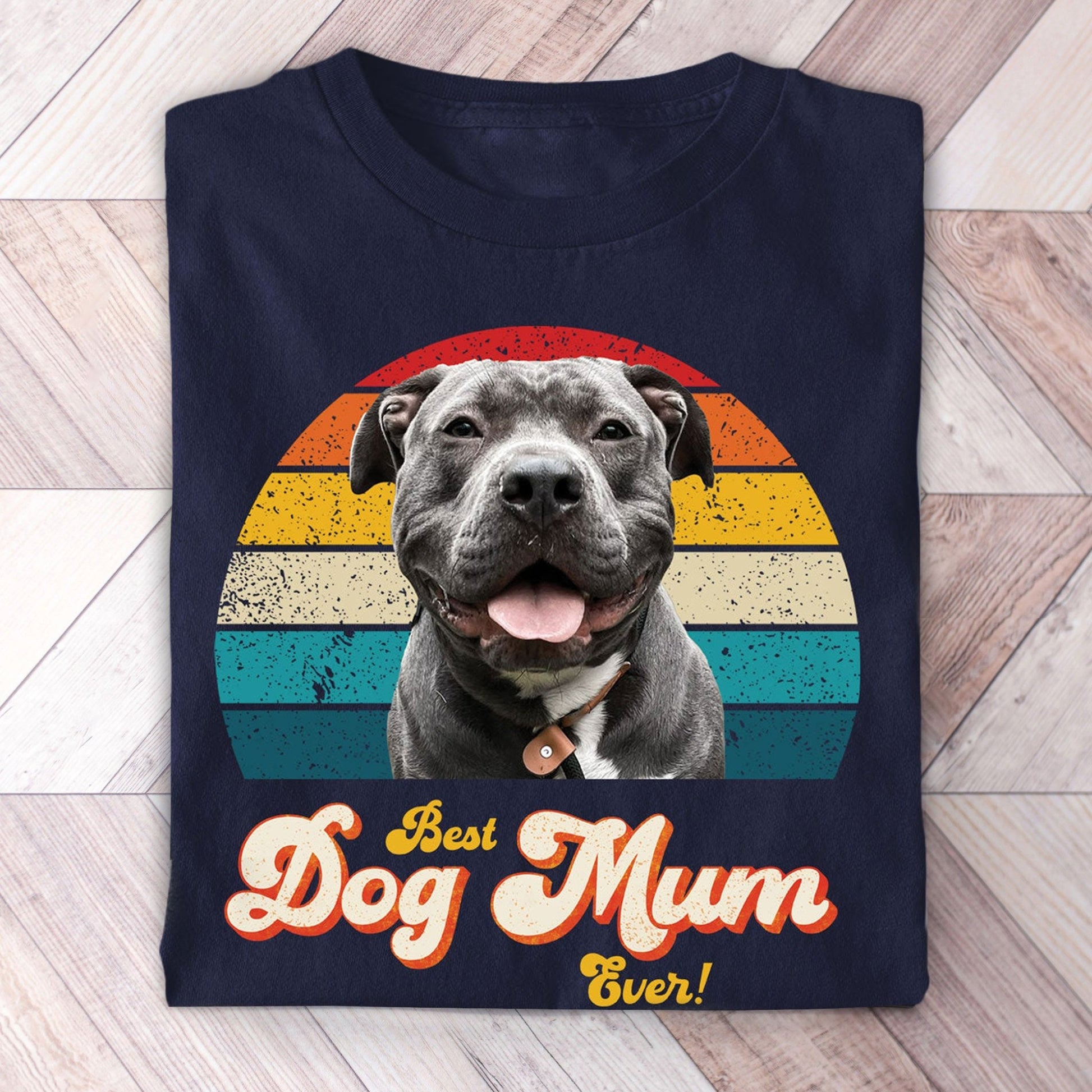 Dog Mum Photo Retro Shirt - Hi Doggi