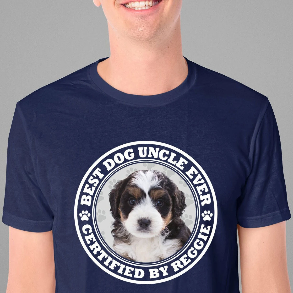 Certified Best Dog Uncle Photo Shirt