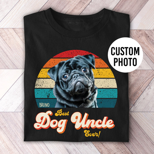 Dog Uncle Photo Retro Shirt