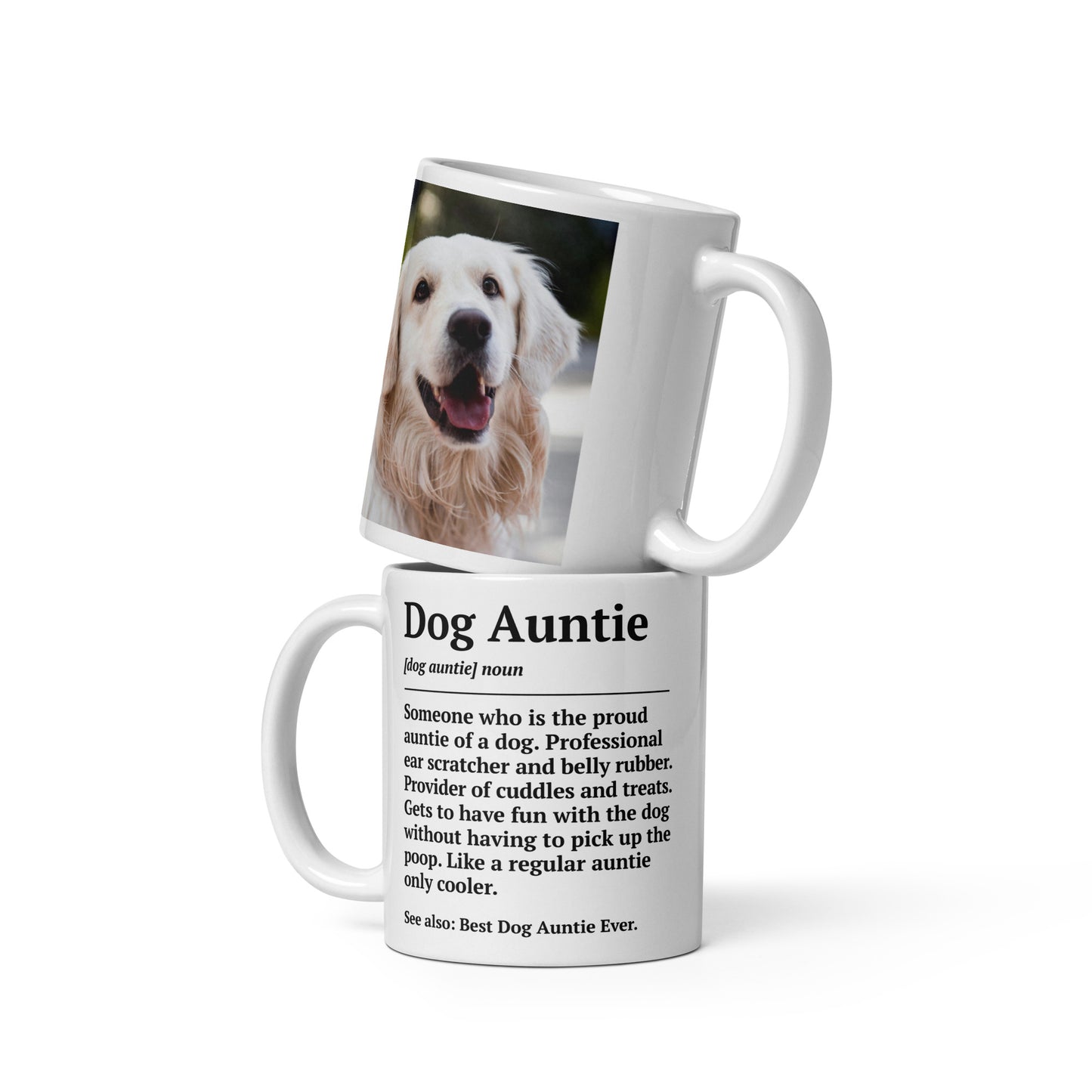 dog auntie definition funny custom mug