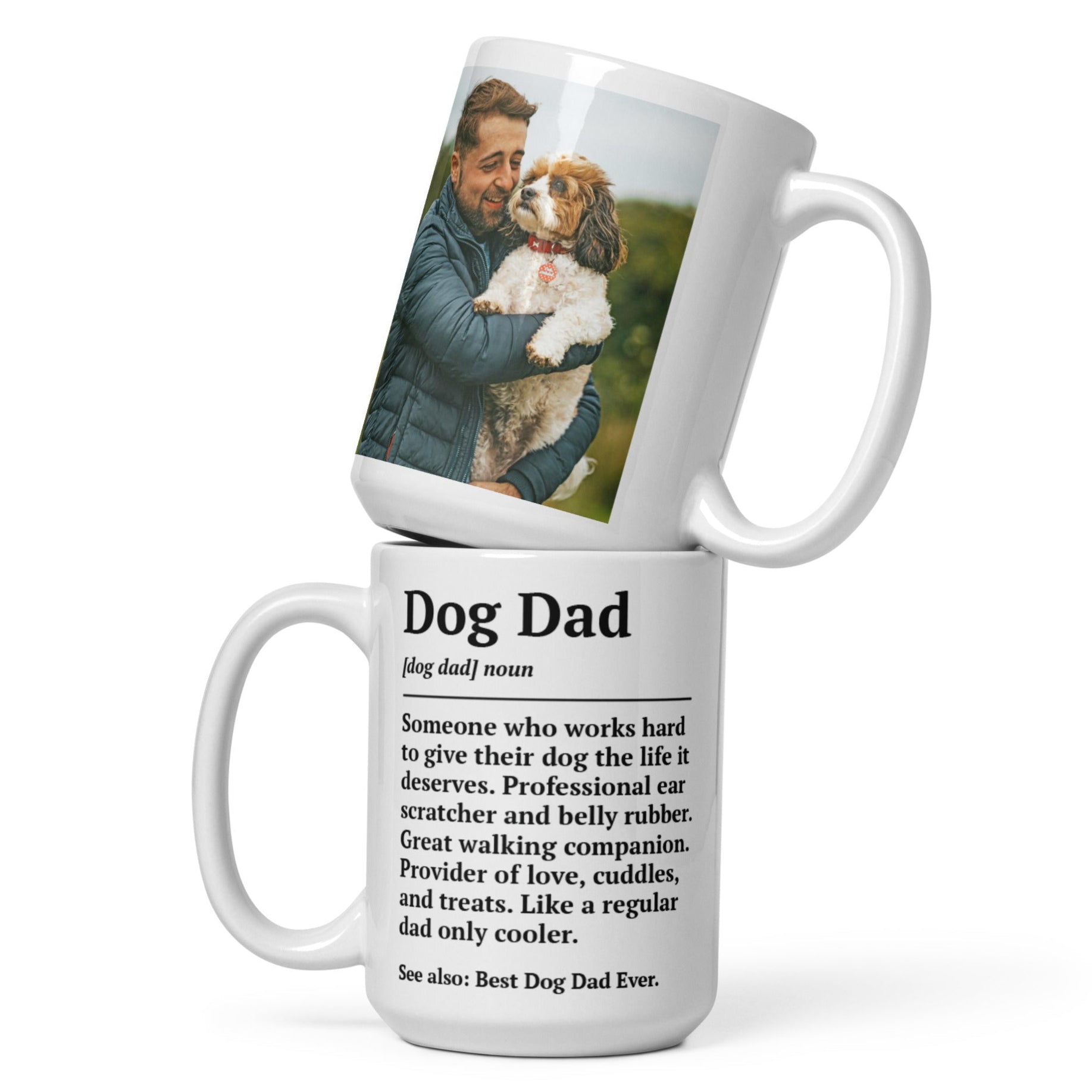 dog dad mug gift with photo