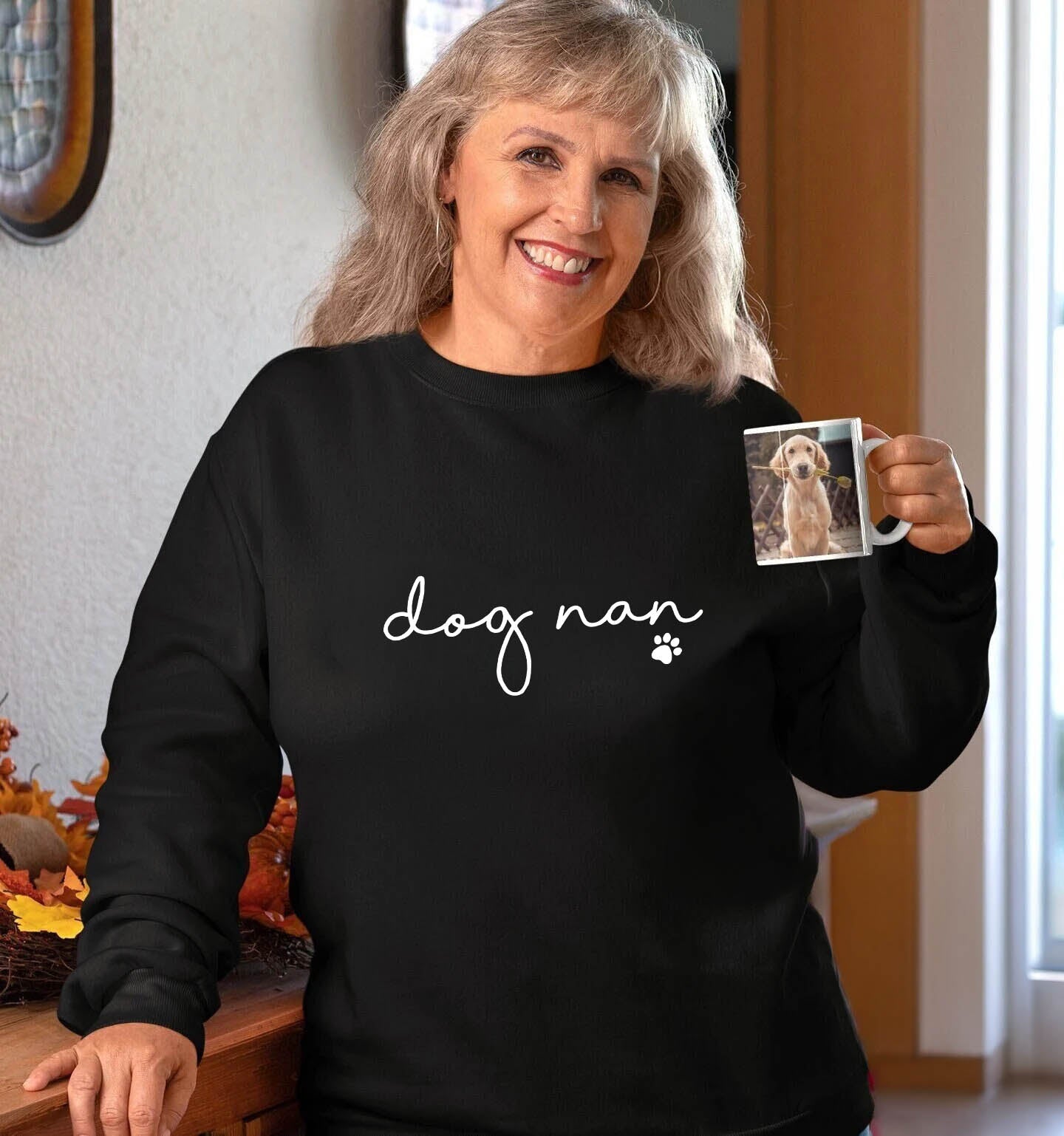 Dog nan black sweatshirt