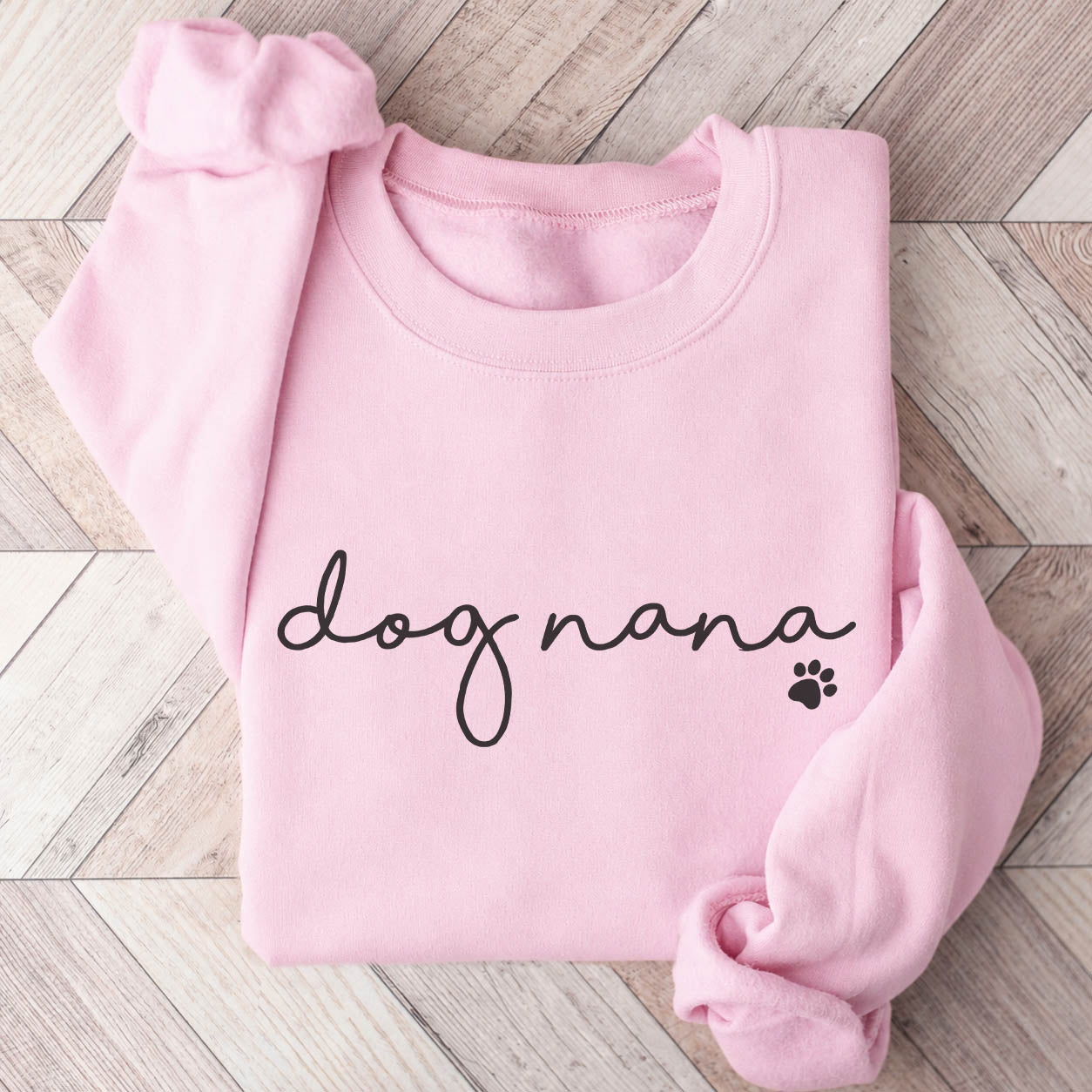 dog nana cute pink sweater jumper sweatshirt