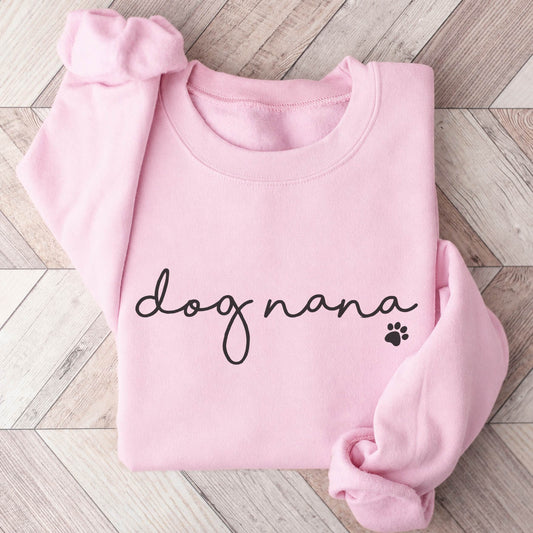 dog nana cute pink sweater jumper sweatshirt