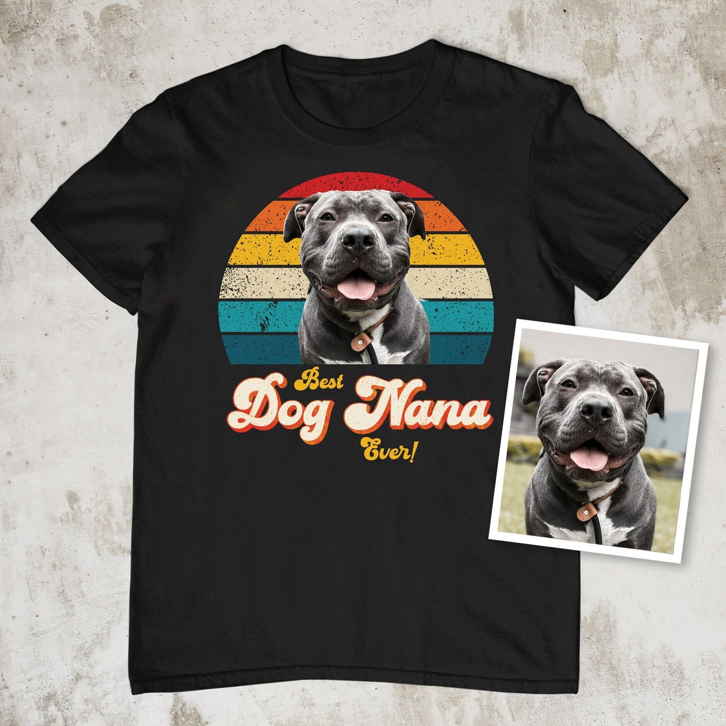 Dog Grandma/Nana Photo Retro Shirt