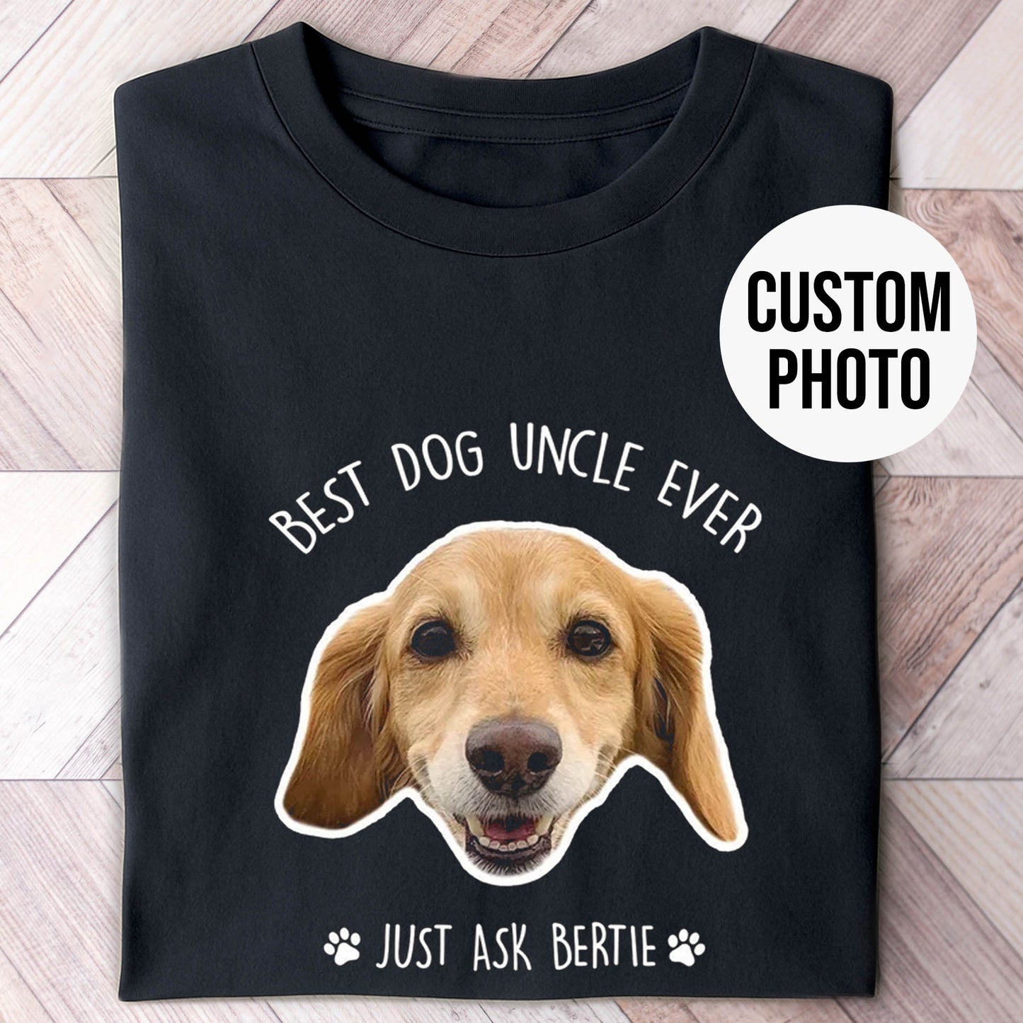 Best Dog Uncle Face Photo Shirt