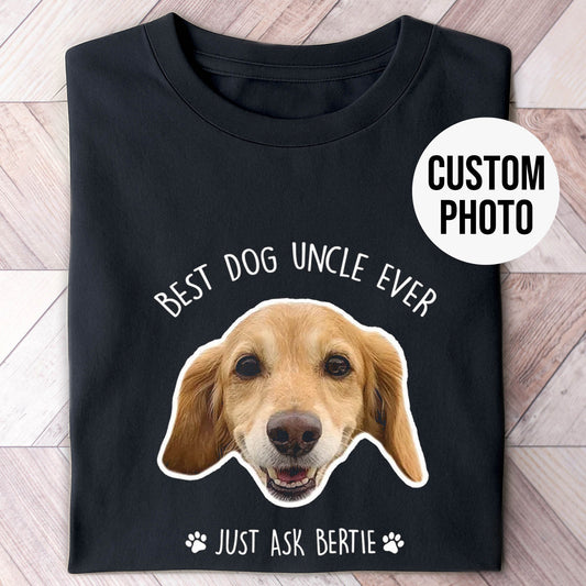 Best Dog Uncle Face Photo Shirt