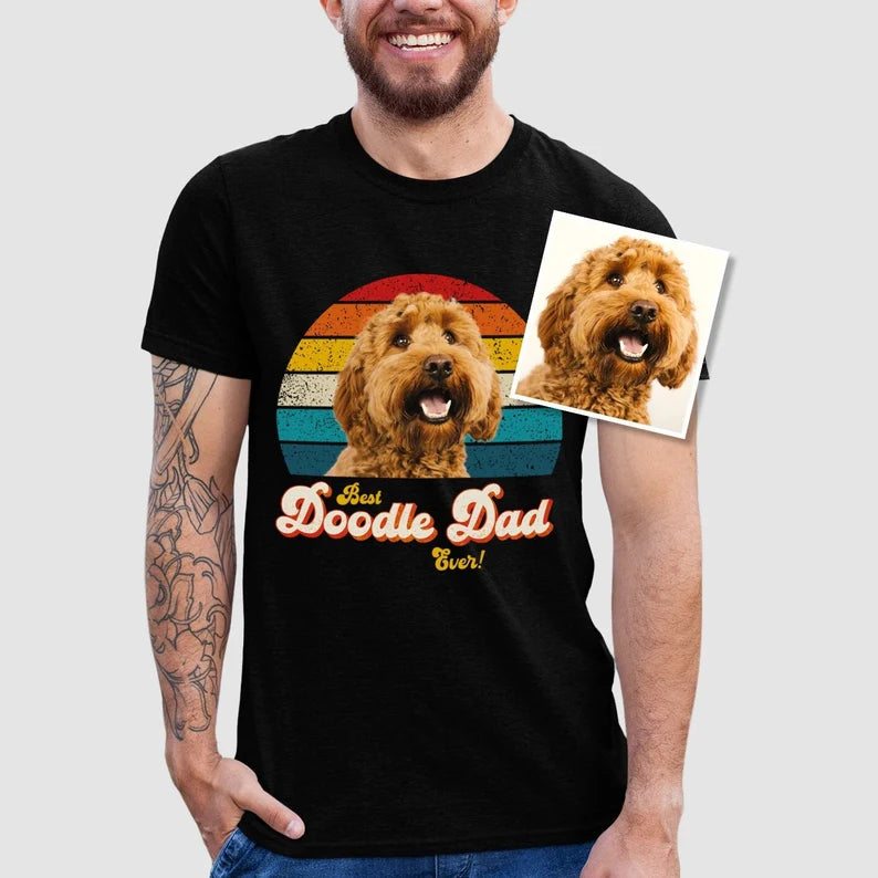 Doodle Dad Photo Retro Shirt