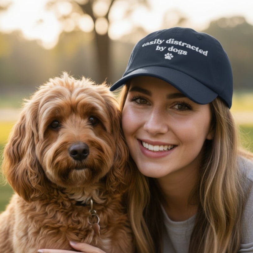 Easily Distracted By Dogs Cap - Hi Doggi