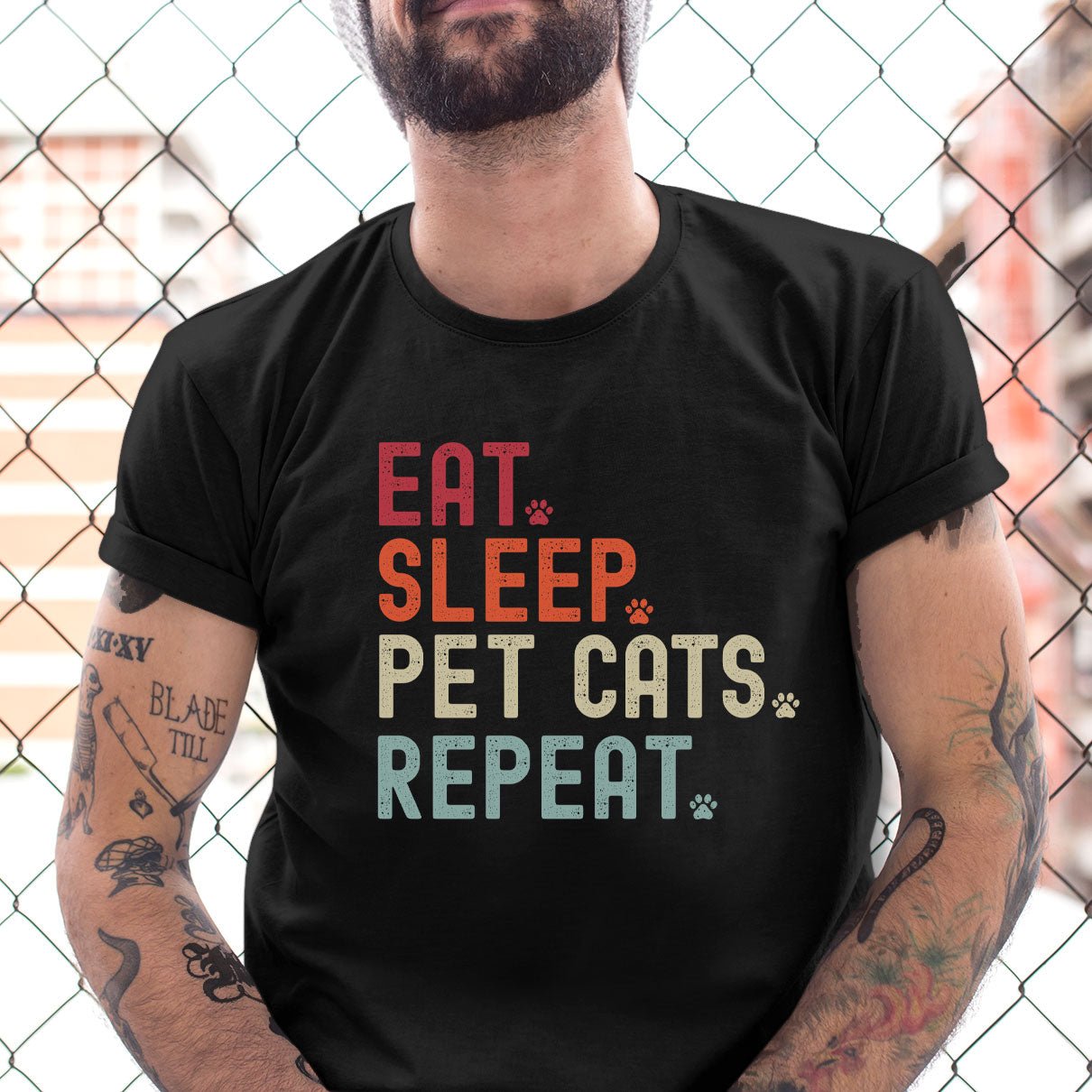 Eat Sleep Pet Cats Shirt - Hi Doggi