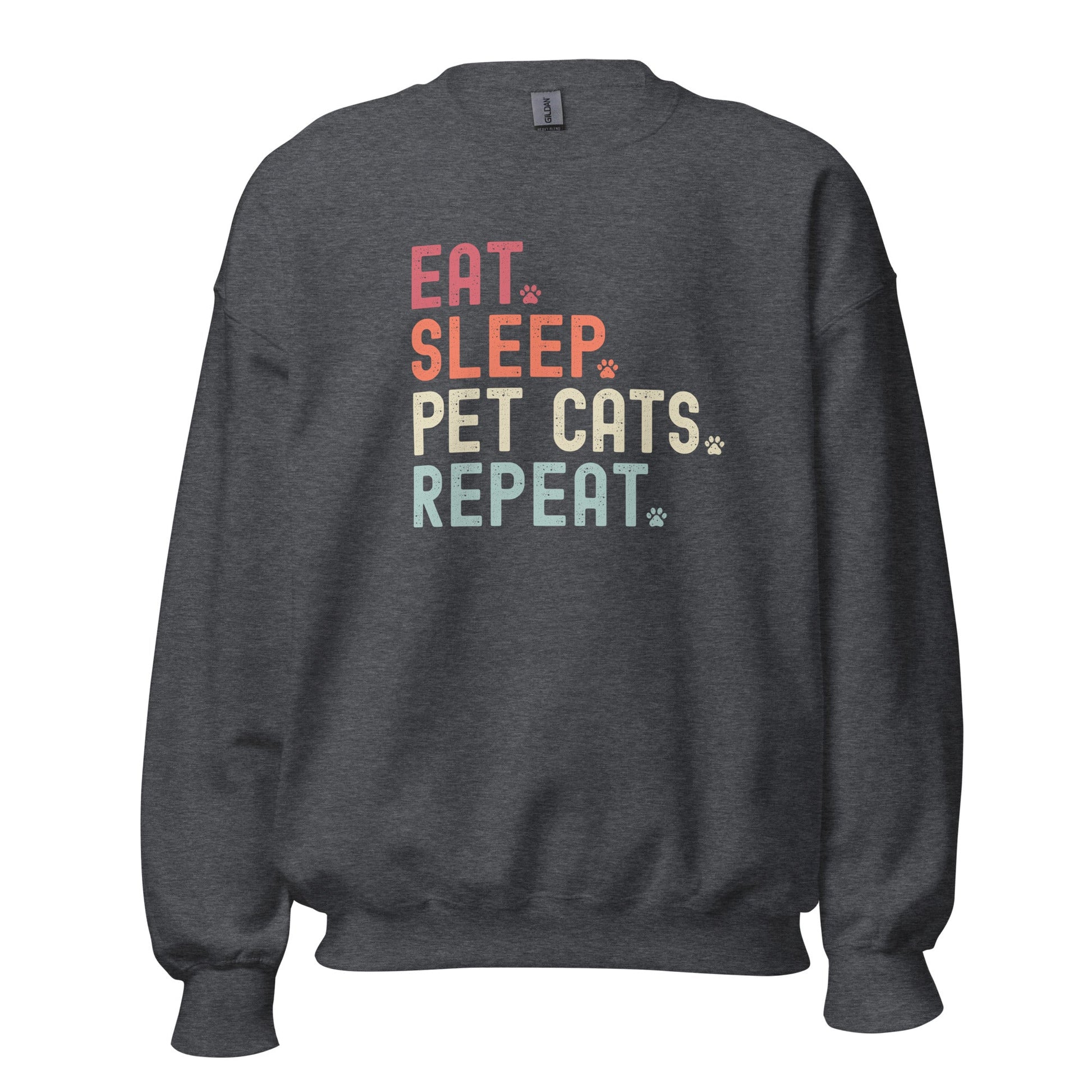 Eat Sleep Pet Cats Sweatshirt - Hi Doggi