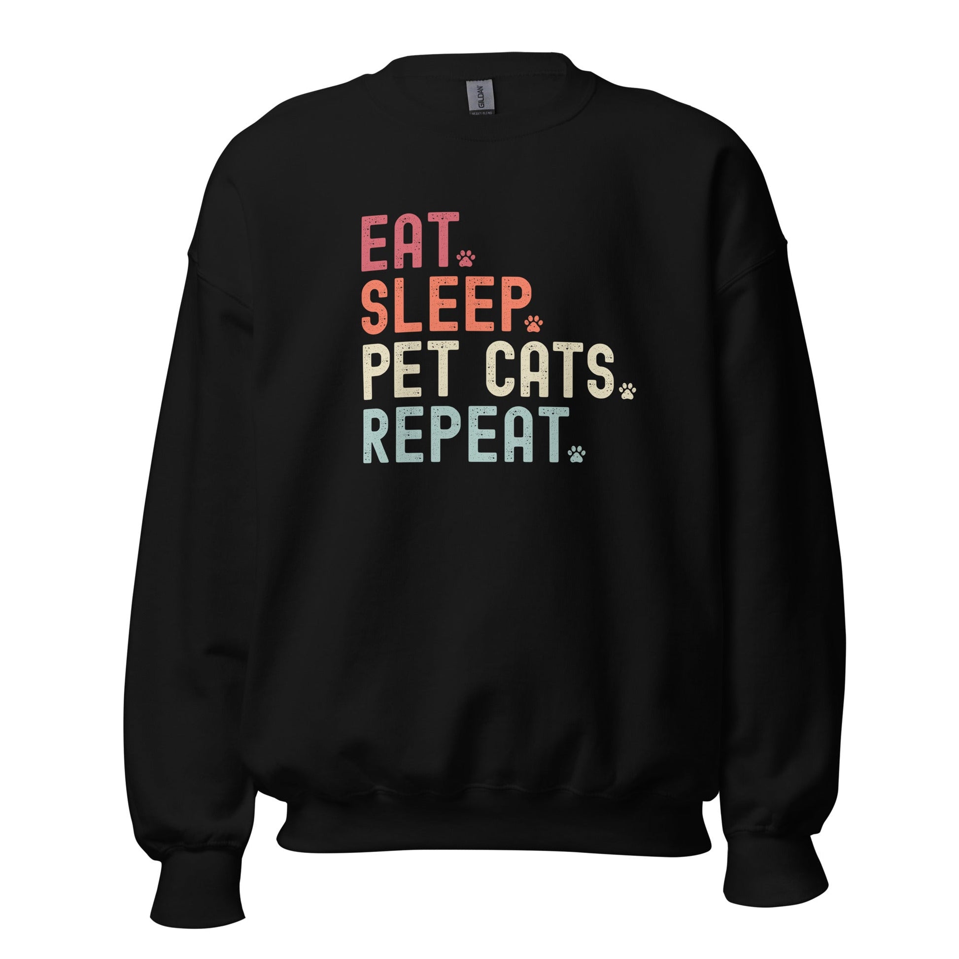 Eat Sleep Pet Cats Sweatshirt - Hi Doggi