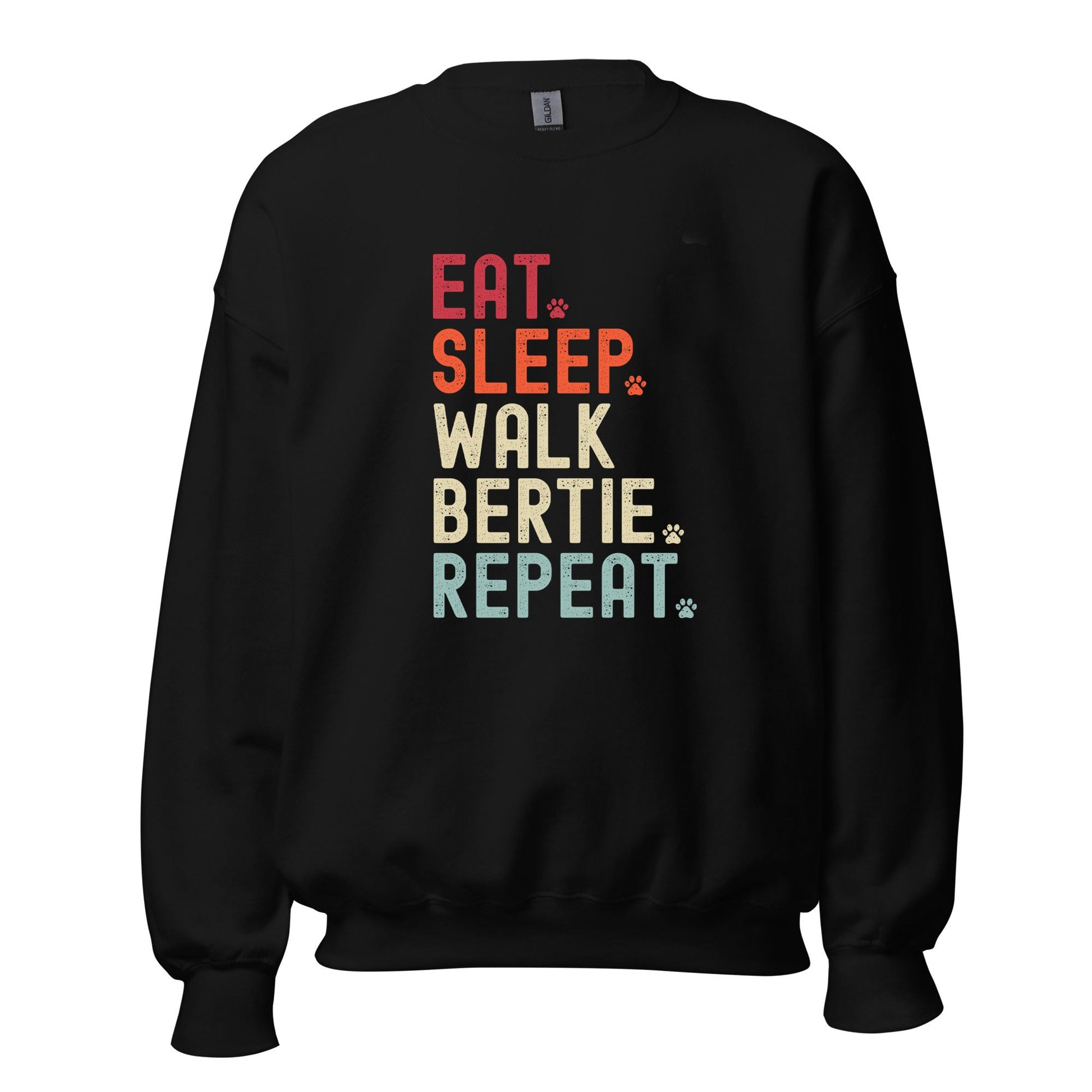Eat Sleep Walk Dog Retro Sweatshirt - Hi Doggi