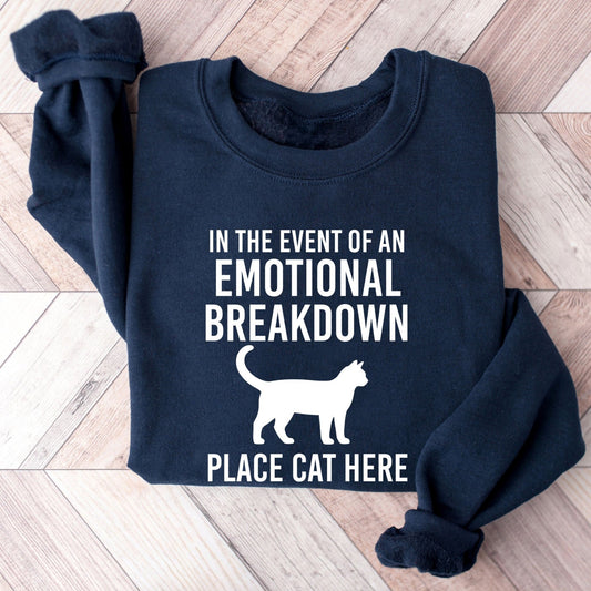 Emotional Breakdown Cat Sweatshirt - Hi Doggi