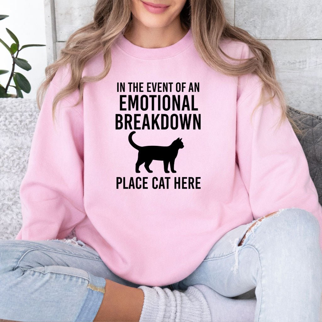 Emotional Breakdown Cat Sweatshirt - Hi Doggi
